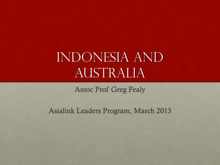 indonesia and australia