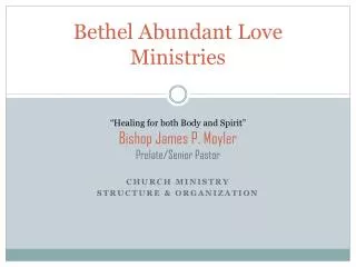 Church Ministry Structure &amp; Organization