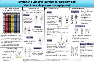 Aerobic and Strength Exercises for a Healthy Life: How to use simple exercise equipment