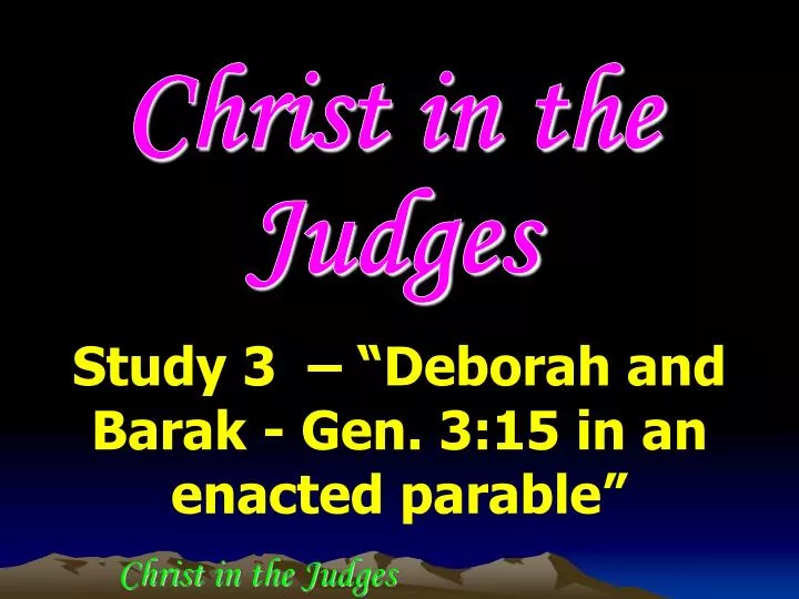 christ in the judges