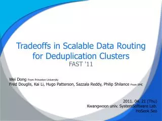 Tradeoffs in Scalable Data Routing for Deduplication Clusters