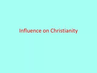 Influence on Christianity