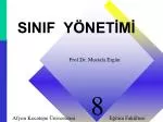 SINIF YÖNETİMİ - slide 1
