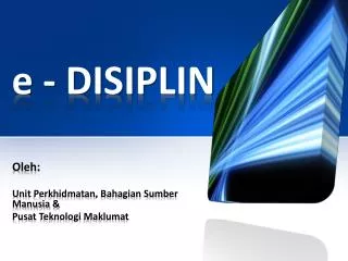 e disiplin