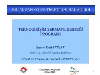 BİLİM, SANAYİ VE TEKNOLOJİ BAKANLIĞI