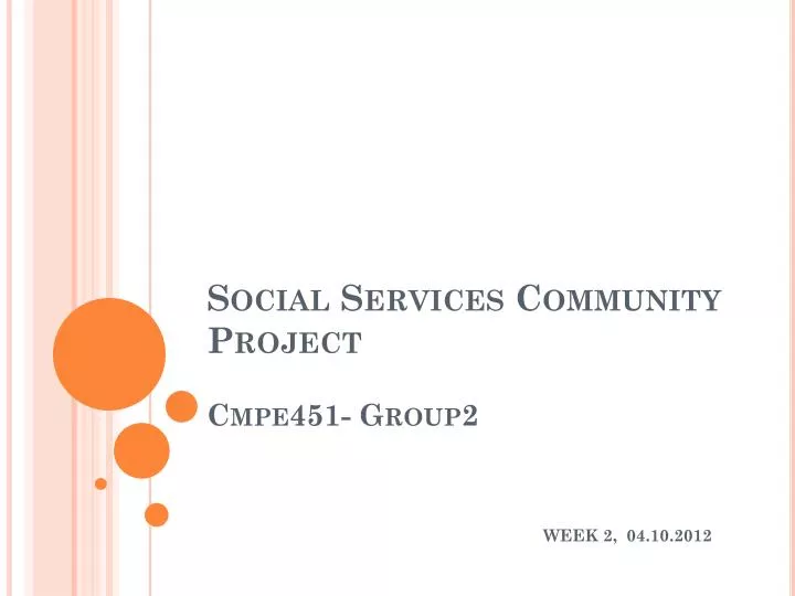 social services community project cmpe451 group2