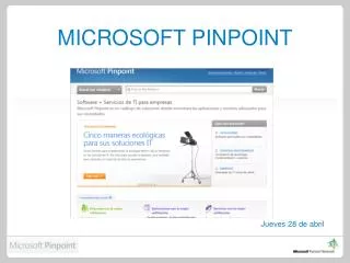 microsoft pinpoint