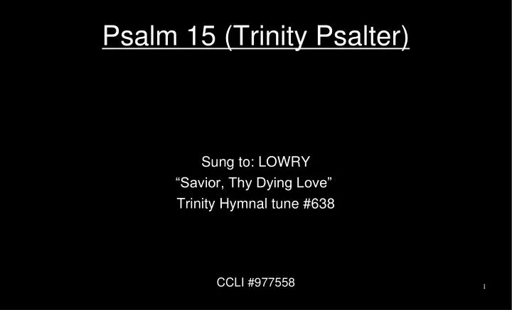psalm 15 trinity psalter