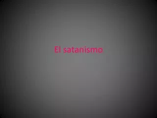 el satanismo