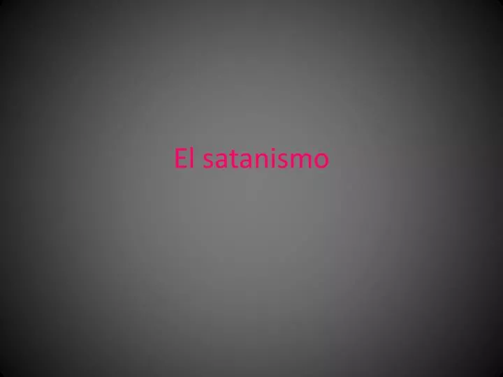 el satanismo