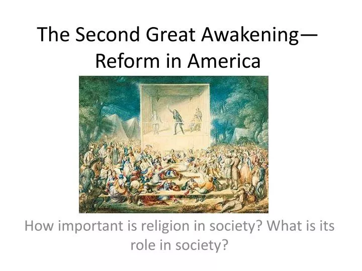 the second great awakening reform in america