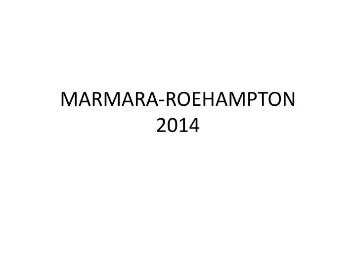marmara roehampton 2014