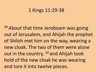 1 Kings 11:29-38