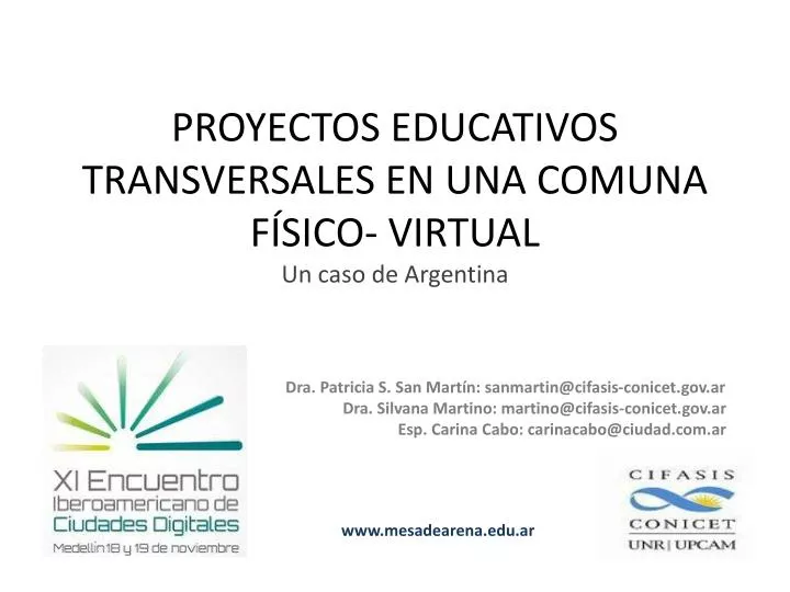 proyectos educativos transversales en una comuna f sico virtual un caso de argentina