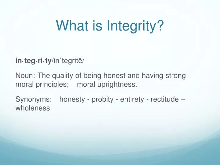 what is integrity