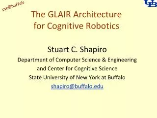 The GLAIR Architecture for Cognitive Robotics
