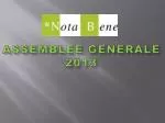 ASSEMBLEE GENERALE 2013 - slide 1