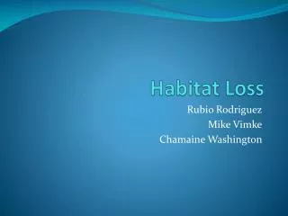 Habitat Loss