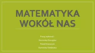matematyka wok nas