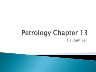 Petrology Chapter 13