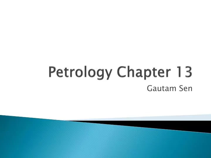 petrology chapter 13