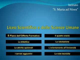 liceo scientifico e delle scienze umane