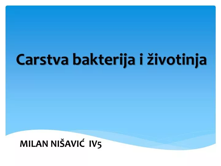 carstva bakterija i ivotinja