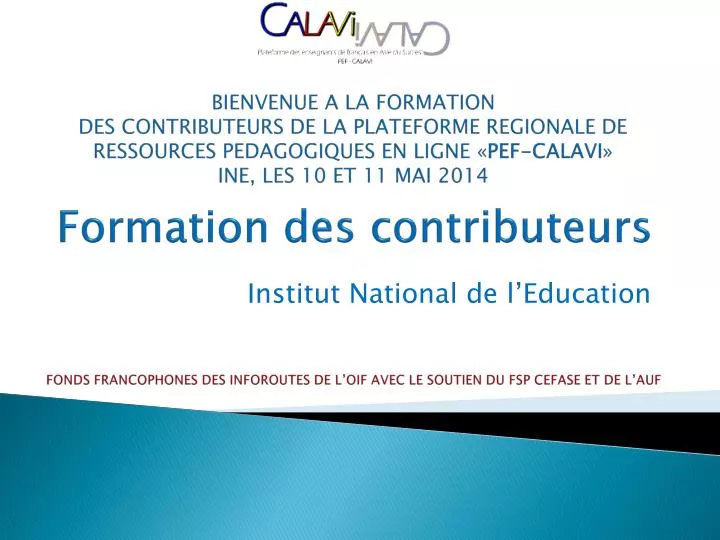 formation des contributeurs