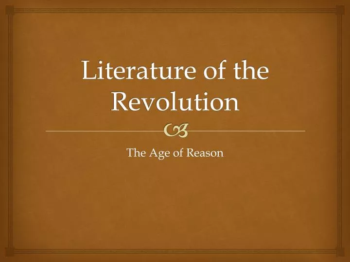literature of the revolution