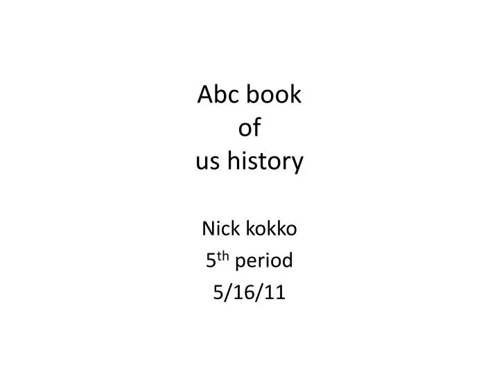 abc book of us history