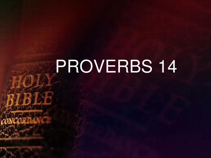 proverbs 14