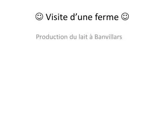 visite d une ferme