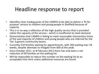 headline response to report