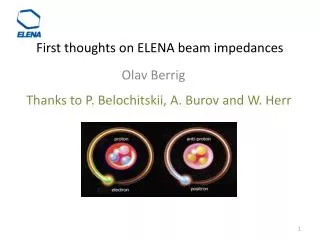 First thoughts on ELENA beam impedances