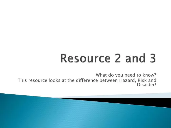 resource 2 and 3