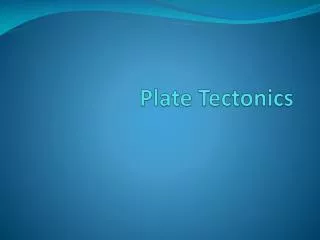 plate tectonics