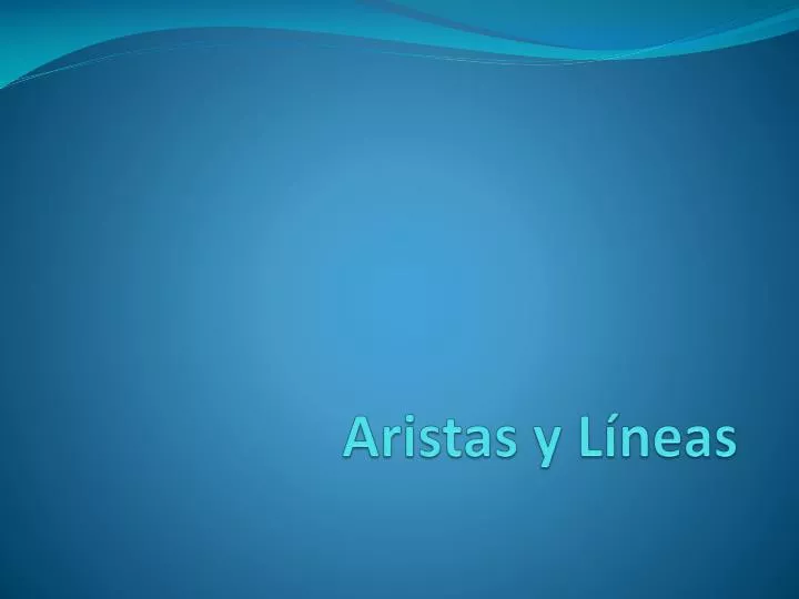 aristas y l neas