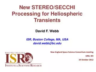 New STEREO/SECCHI Processing for Heliospheric Transients