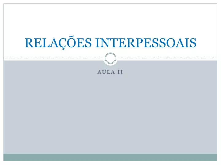 rela es interpessoais