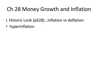 Ch 28 Money Growth and Inflation