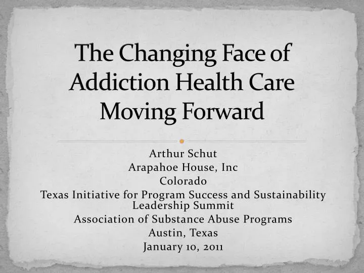 the changing face of addiction health care moving forward