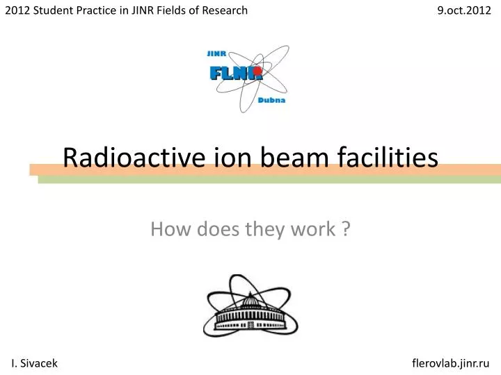 radioactive ion beam facilities