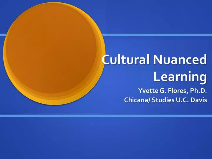 cultural nuanced learning