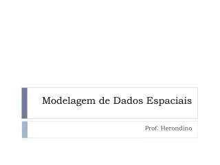 modelagem de dados espaciais