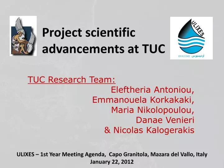 project scientific advancements at tuc