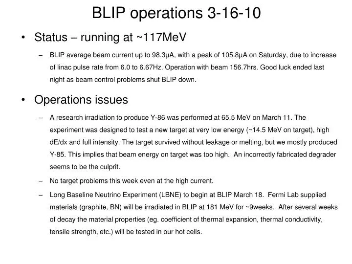 blip operations 3 16 10
