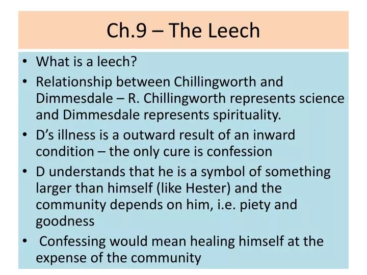 ch 9 the leech