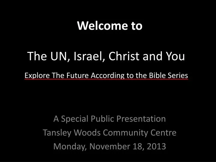 the un israel christ and you