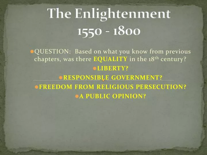 the enlightenment 1550 1800