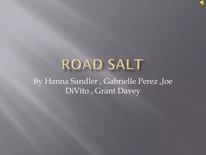 road salt